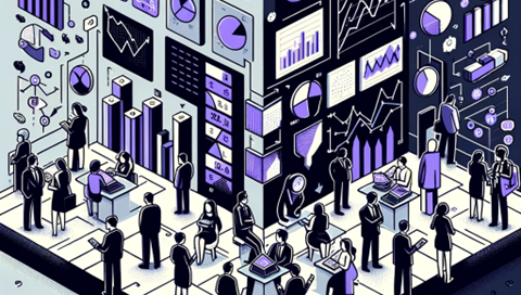 Symbolic image of the buy-side and sell-sides of financial markets