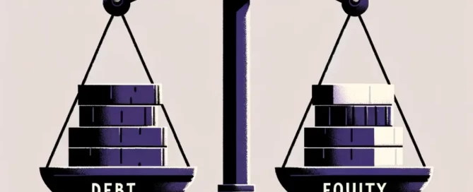 Symbolic diagram of debt-to-equity ratio